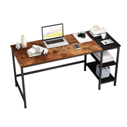 Escritorio industrial acabado de roble vintage