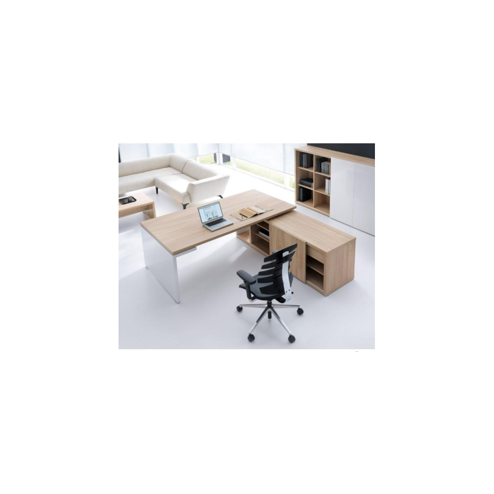 Escritorio de oficina ejecutivo de esquina con cajones