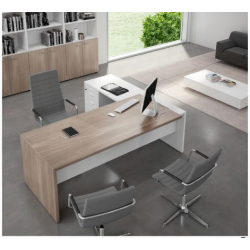 Escritorio de oficina con estantes