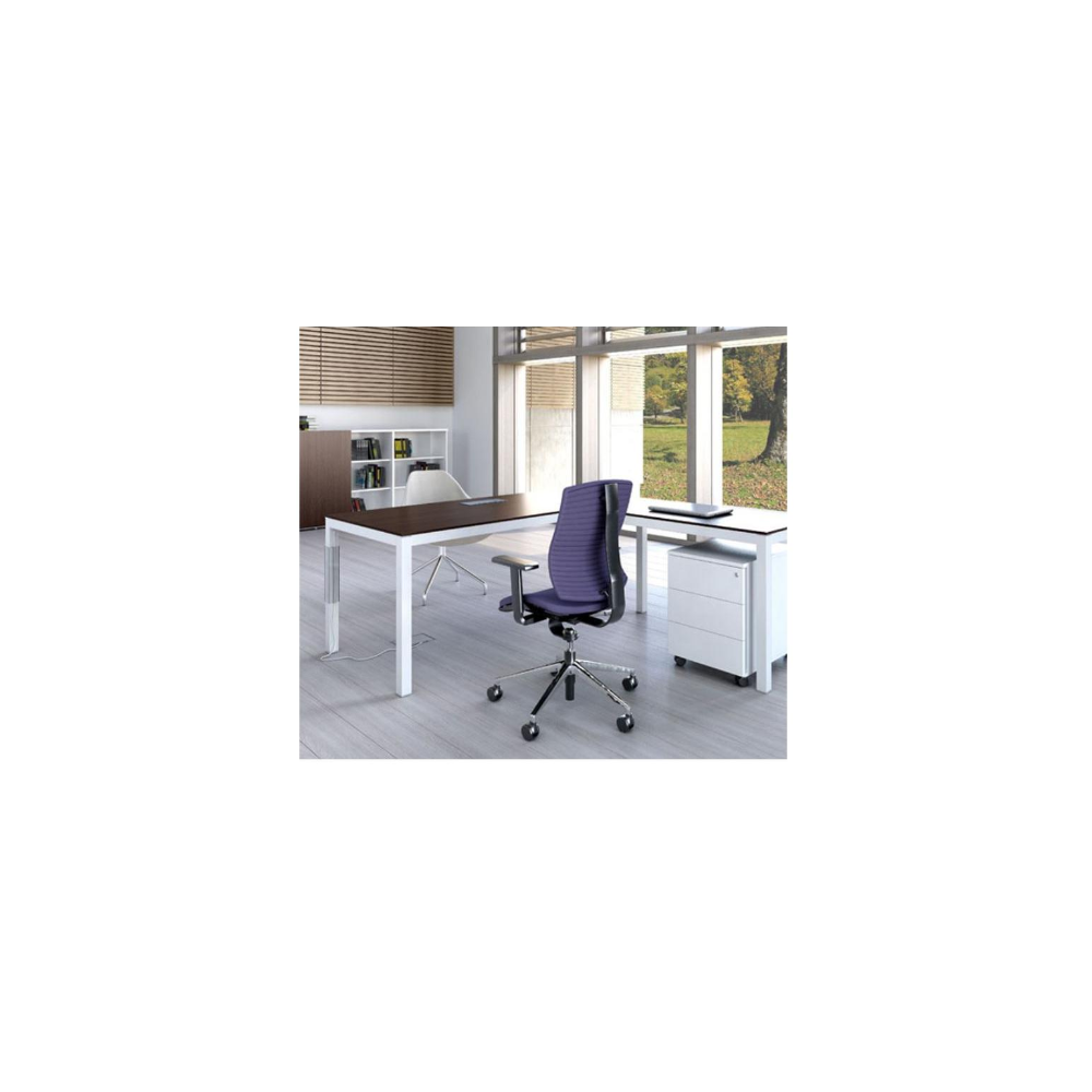 Escritorio de oficina de aglomerado ennoblecido de esquina