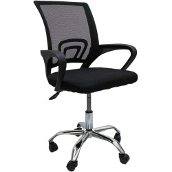 Ajustable elevación giratoria Silla de Trabajo, Negro