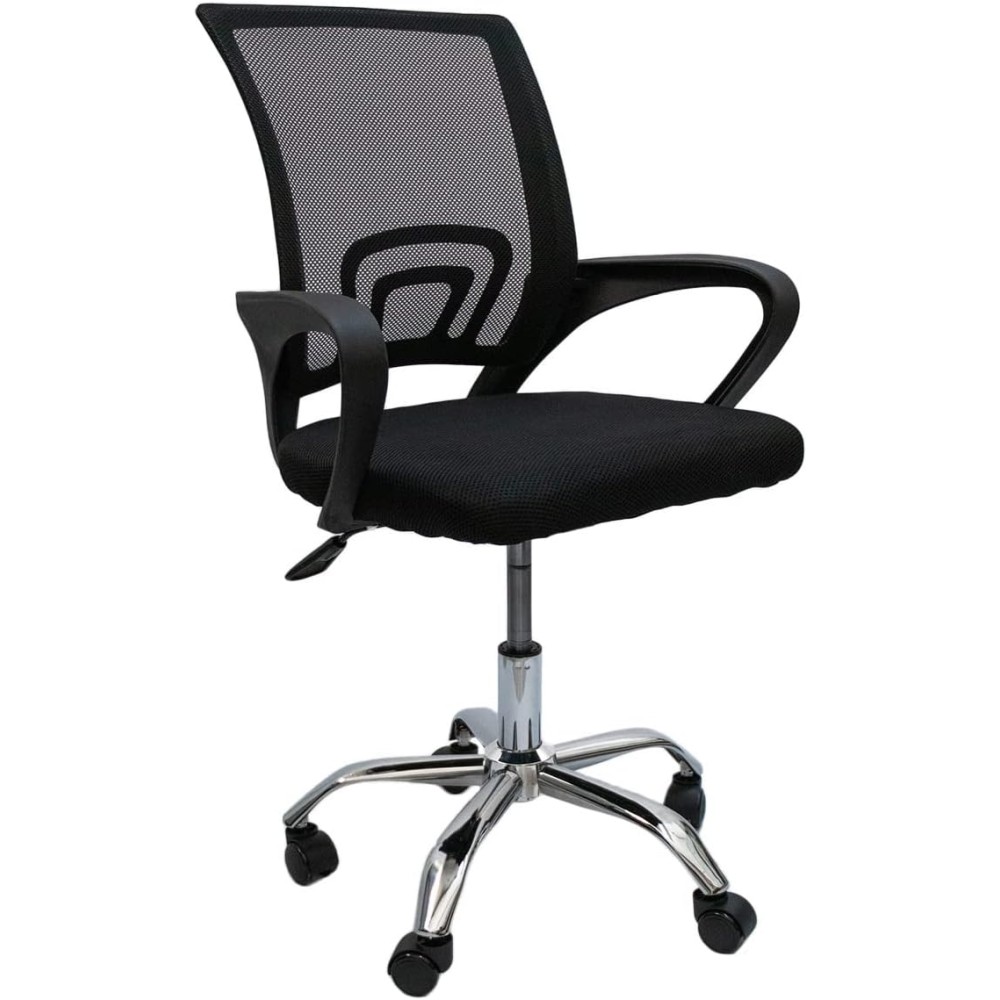 Ajustable elevación giratoria Silla de Trabajo, Negro