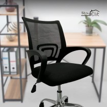 Ajustable elevación giratoria Silla de Trabajo, Negro