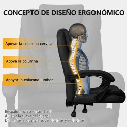 VSHINY Sillas de Oficina Ergonómicas (Negro)