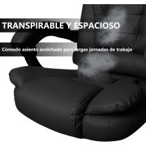 VSHINY Sillas de Oficina Ergonómicas (Negro)