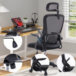 ZENSUKYE Silla de Oficina Ergonómica, Silla Escritorio Giratoria con Reposacabezas, Respaldo Ajustable y Altura Regulable