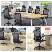 ZENSUKYE Silla de Oficina Ergonómica, Silla Escritorio Giratoria con Reposacabezas, Respaldo Ajustable y Altura Regulable