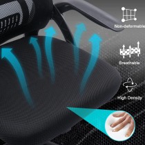 ZENSUKYE Silla de Oficina Ergonómica, Silla Escritorio Giratoria con Reposacabezas, Respaldo Ajustable y Altura Regulable