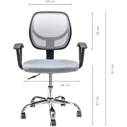 TOPLIVING Silla Operativa de Escritorio u Oficina con Base Giratoria Ideal para Home Office o para Sala de Juntas