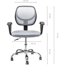 TOPLIVING Silla Operativa de Escritorio u Oficina con Base Giratoria Ideal para Home Office o para Sala de Juntas