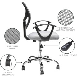 TOPLIVING Silla Operativa de Escritorio u Oficina con Base Giratoria Ideal para Home Office o para Sala de Juntas