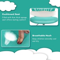 FurnitureR Silla de Escritorio de Trabajo de Oficina Silla de Estudio Ajustable para niños con Respaldo Medio Turquesa