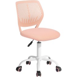 FurnitureR Silla de Escritorio de Trabajo de Oficina Silla de Estudio Ajustable para niños con Respaldo Medio Turquesa