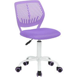 FurnitureR Silla de Escritorio de Trabajo de Oficina Silla de Estudio Ajustable para niños con Respaldo Medio Turquesa
