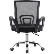 siafu Silla de Oficina Negra con Malla Transpirable y Base Metálica