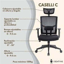 I SEATING Silla Oficina ejecutiva con cabecera y Soporte Lumbar Ajustable