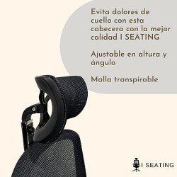 I SEATING Silla Oficina ejecutiva con cabecera y Soporte Lumbar Ajustable