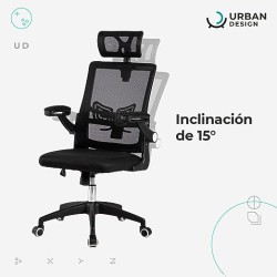 Urban Design Silla Ejecutiva de Oficina, Silla de Respaldo Alto Ergonómica, Giratoria 360°, Altura Ajustable