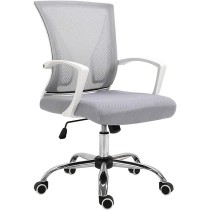 TOPLIVING Silla para Oficina Silla Operativa Semi Reclinable Asiento en Malla Cómoda Elegante Ruedas Silenciosas (Azul)