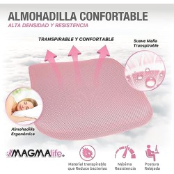 MAGMALIFE Moderna y Elegante, Silla Giratoria con Soporte Lumbar y Cómodos Descansabrazos (Rosa Pálido)