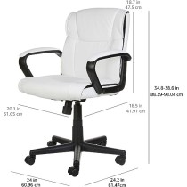 Amazon Basics - Silla de escritorio acolchada de oficina con reposabrazos, altura / inclinación ajustable