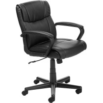 Amazon Basics - Silla de escritorio acolchada de oficina con reposabrazos, altura / inclinación ajustable