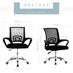 LINIUM Silla Oficina Escritorio Ejecutiva Ergonómica Premium Respaldo de Malla Ayuda Lumbar