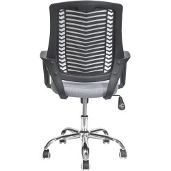 TOPLIVING Silla Ejecutiva Silla Operativa Ergonomica Base Metalica Giratoria (Gris)