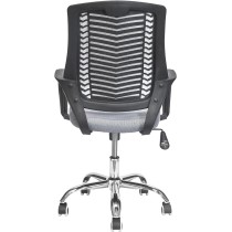 TOPLIVING Silla Ejecutiva Silla Operativa Ergonomica Base Metalica Giratoria (Gris)