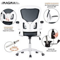 MAGMALIFE Silla de Escritorio Premium Ergonómica Modelo Cosmo (Gris Plata)