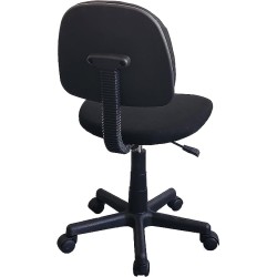 MOBELT Silla para Escritorio de Tela Negra Moderna con Respaldo y Base de Nylon Reforzada