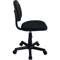 MOBELT Silla para Escritorio de Tela Negra Moderna con Respaldo y Base de Nylon Reforzada