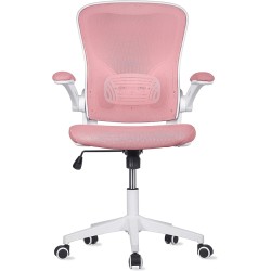 MAGMALIFE Silla de oficina Premium con altura reclinable y ajustable (Pale Pink)