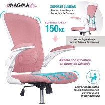 MAGMALIFE Silla de oficina Premium con altura reclinable y ajustable (Pale Pink)