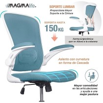 MAGMALIFE Silla de Escritorio Premium Ergonómica Modelo Cosmo (Azul Cerúleo)
