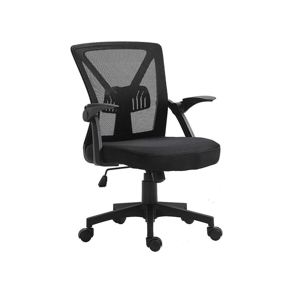 TOPLIVING Silla de Oficina Ergonómica con Soporte Lumbar Ajustable Negro