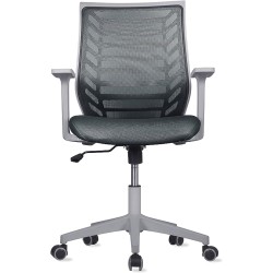 MAGMALIFE Silla de Escritorio Premium Ergonómica Modelo Estelar, Silla de Oficina con Reclinacion y Altura Ajustable (Gris)