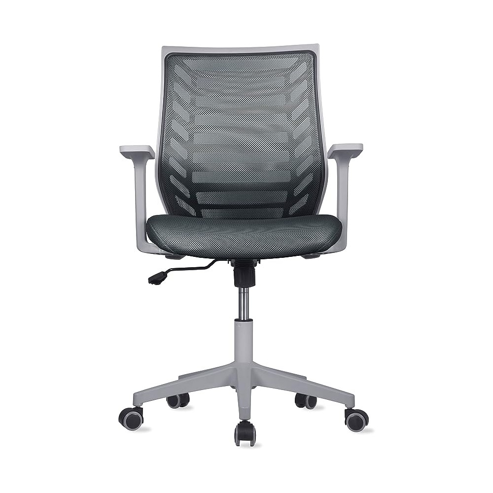 MAGMALIFE Silla de Escritorio Premium Ergonómica Modelo Estelar, Silla de Oficina con Reclinacion y Altura Ajustable (Gris)
