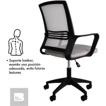 BIG ROOM Silla para Escritorio Oficina:Esta Hermosa Silla Moderna, con Soporte Lumbar, Tapizada en Mesh