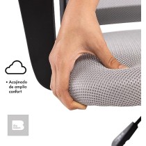 BIG ROOM Silla para Escritorio Oficina:Esta Hermosa Silla Moderna, con Soporte Lumbar, Tapizada en Mesh