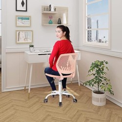 Silla de Oficina Rosa con Malla Transpirable y Asiento Ergonómico
