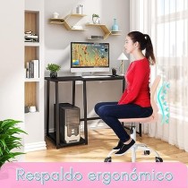 Silla de Oficina Rosa con Malla Transpirable y Asiento Ergonómico