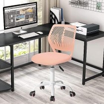 Silla de Oficina Rosa con Malla Transpirable y Asiento Ergonómico