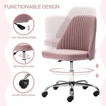 HOMEFLA - Silla de escritorio para el hogar y la oficina, moderna silla de trabajo giratoria ajustable