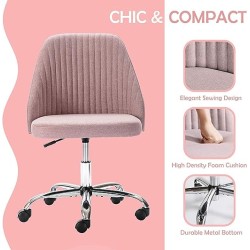 HOMEFLA - Silla de escritorio para el hogar y la oficina, moderna silla de trabajo giratoria ajustable