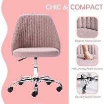 HOMEFLA - Silla de escritorio para el hogar y la oficina, moderna silla de trabajo giratoria ajustable