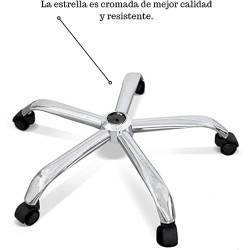 Komfort Silla de Piel Sintética Nappa (Blanco Perla)