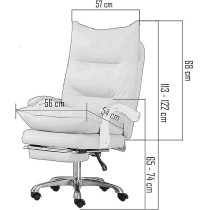 Komfort Silla de Piel Sintética Nappa (Blanco Perla)