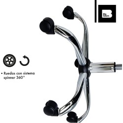 B BIG ROOM Silla Ejecutiva de Oficina Ergonomica Soporte Lumbar y Respaldo Alto 360° Altura Ajustable