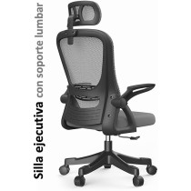 Kipro Silla Ejecutiva De Oficina Ergomica Soporte Lumbar Ajuste De Altura Repozacabeza Giratoria 360°